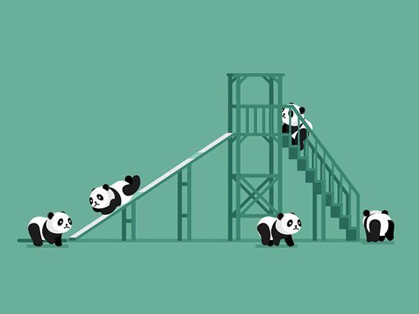 Panda-Playing-Work